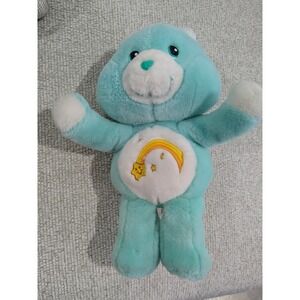 Care Bears Wish Bear Plush Toy Aqua Blue Star Rainbow Stuffed Animal Arms move